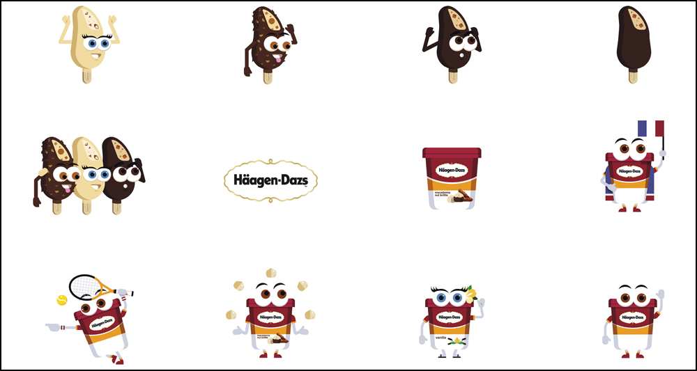 Idées marketing: Emojis Marketing Häagen-Dazs - Message in a Window